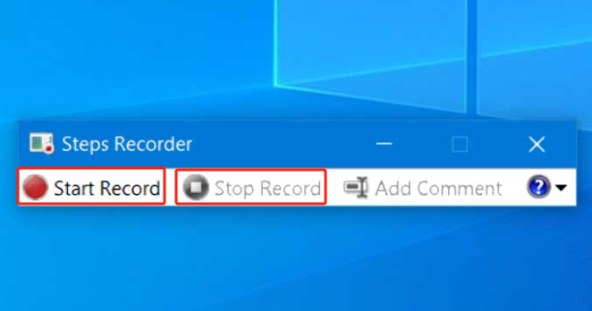 Use o gravador de etapas no Windows 10
