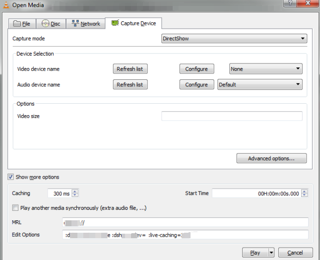 VLC가 포함된 Asus 노트북의 화면 기록