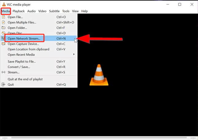 VLC سجل البث المباشر