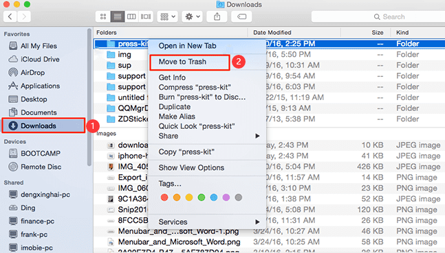 Maak ruimte vrij op de Mac door de downloadmap te verwijderen