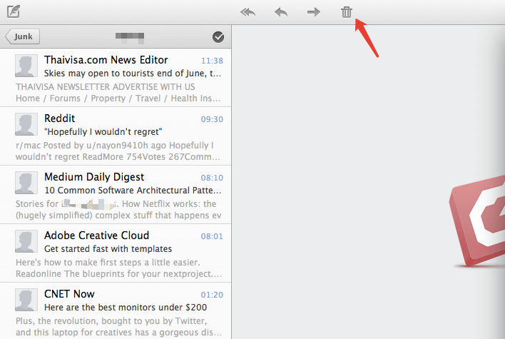 Clear Mail Storage on Mac Manually