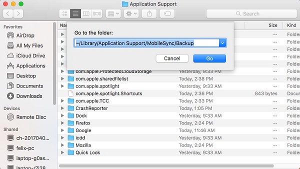 Mac에서 여유 공간을 확보하기 위해 iOS 백업 삭제