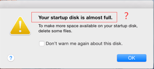 Your Startup Disk is Full