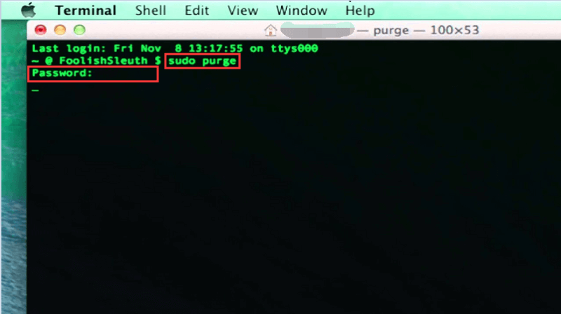 Maak meer RAM vrij in macOS Terminal