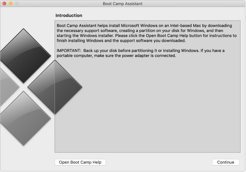 Откройте Boot Camp для установки ОС Windows.