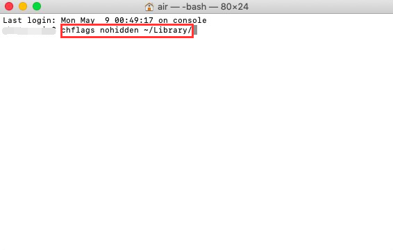Find Usr Folder on Mac with Terminal