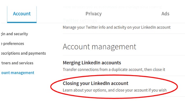 How to Close Your Linkedin Account