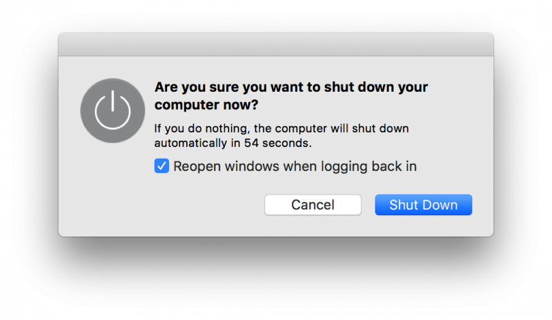  Confirm Shut Down