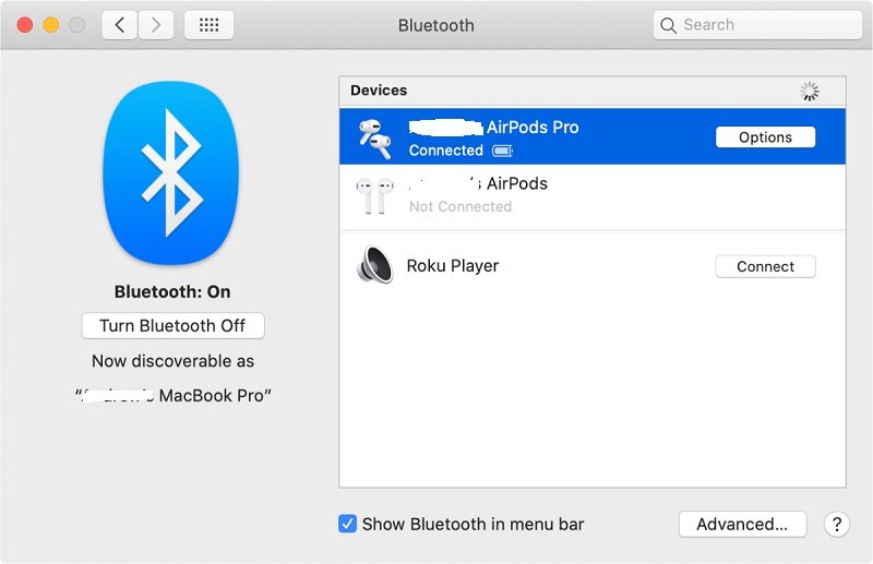 Conecte AirPods ao Mac