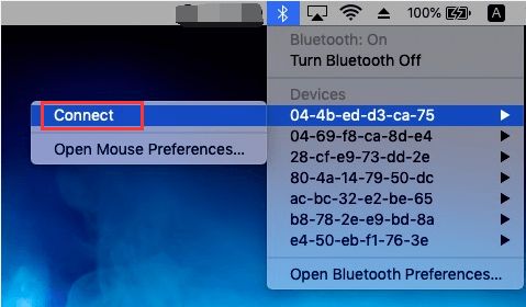 Podłącz słuchawki Bluetooth do komputera Mac za pomocą skrótu na pasku menu