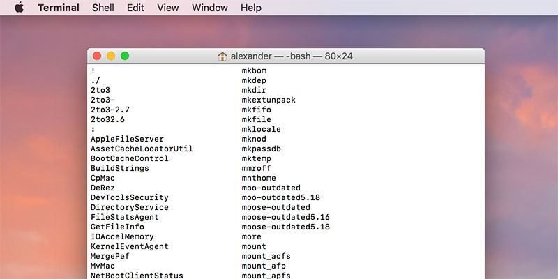 Comandos de terminal geniales en Mac