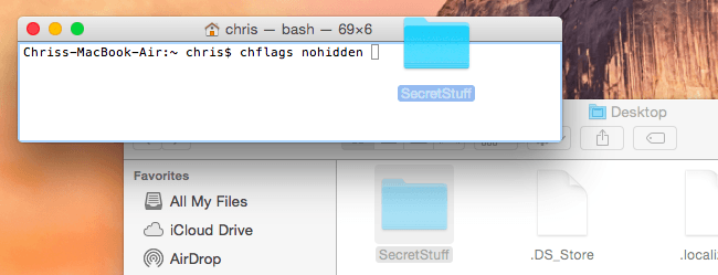 Hide A New Folder Directly Using Terminal