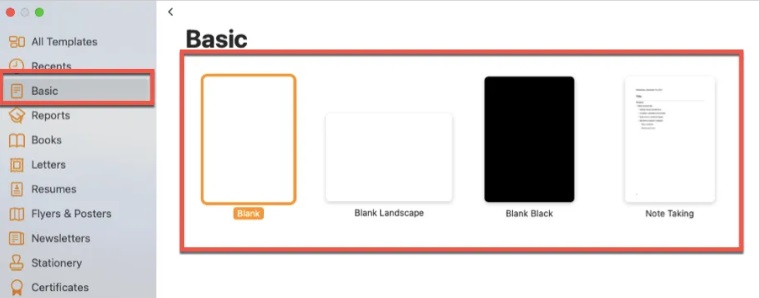 Etapas para fazer um documento modelo