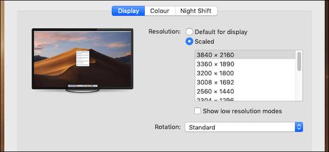 Set Display Resolution to Fix Thunderbolt Display Not Working