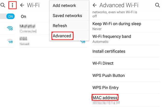 Find MAC Address on Android Devices