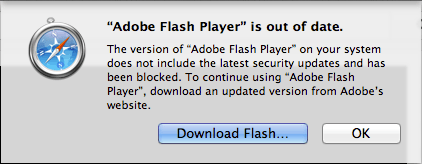 Flash Player is Out of Date on Mac