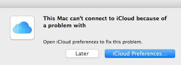 iCloud لا يعمل