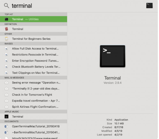 Abrir Terminal en Mac