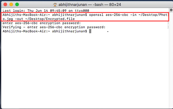Password Protect Folder on Mac Using OpenSSL