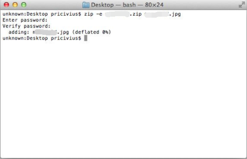 Защита паролем Zip-файлов на Mac со сжатием