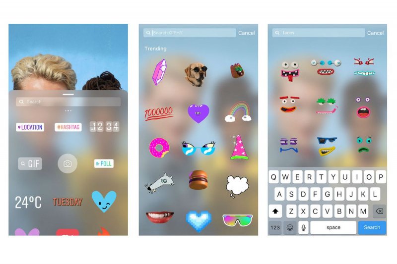 Разместите GIF в своих историях в Instagram