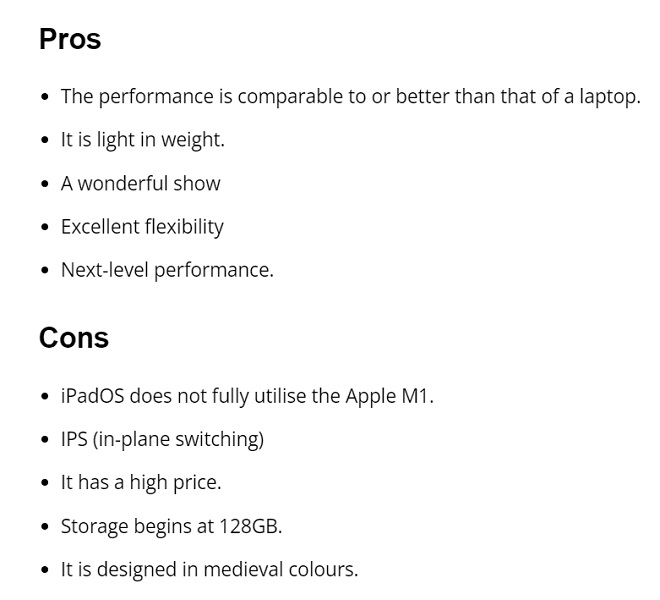 iPad Pro 的优点和缺点