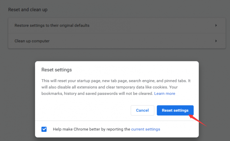  Reboot Settings in Chrome