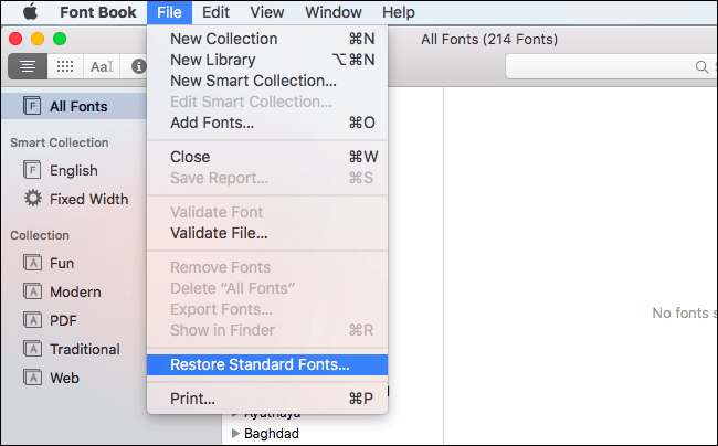 擦除重复的字体以修复 Mac 上的 Excel 慢