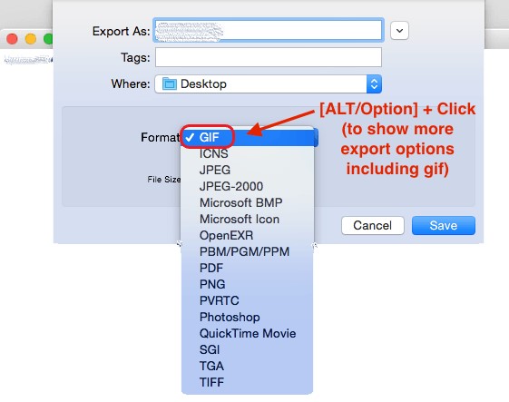 Save a File as a GIF in Preview on Mac