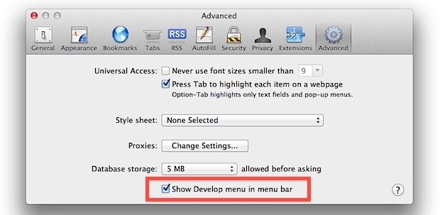 Проверить элемент на Mac