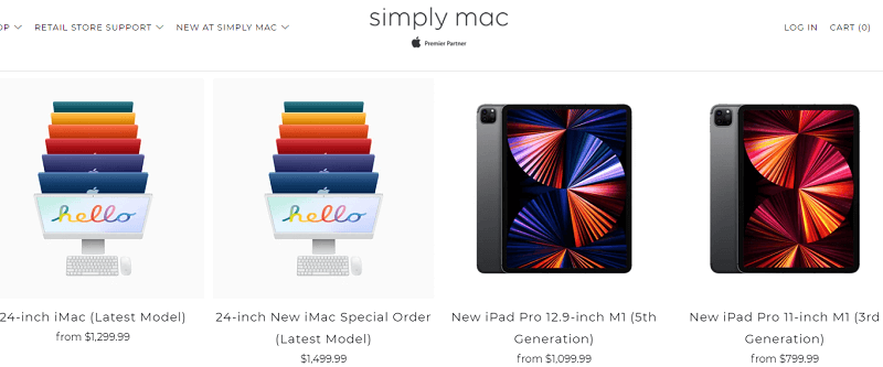 简单的 Mac 销售电脑