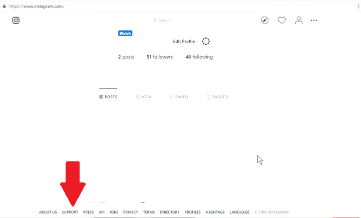 قم بتسجيل الدخول إلى حساب Instagram الخاص بك