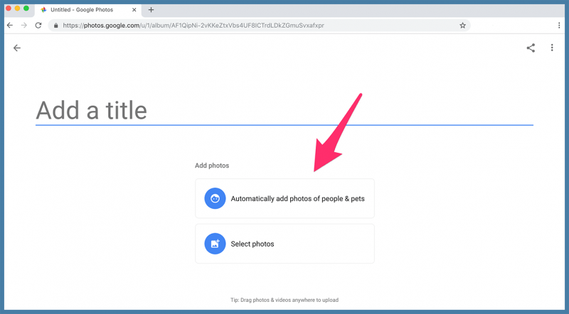 Create a Private Album in Google Photos