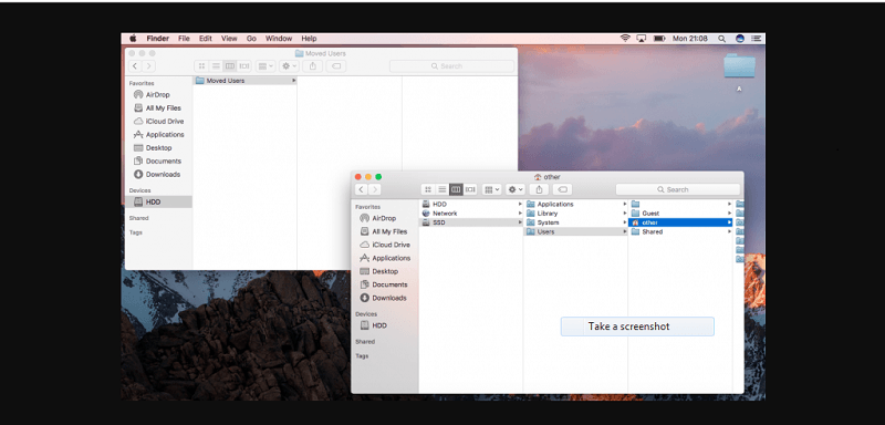 Переместить папку пользователя Mac на внешний диск