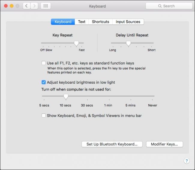 Using Mac Keyboard