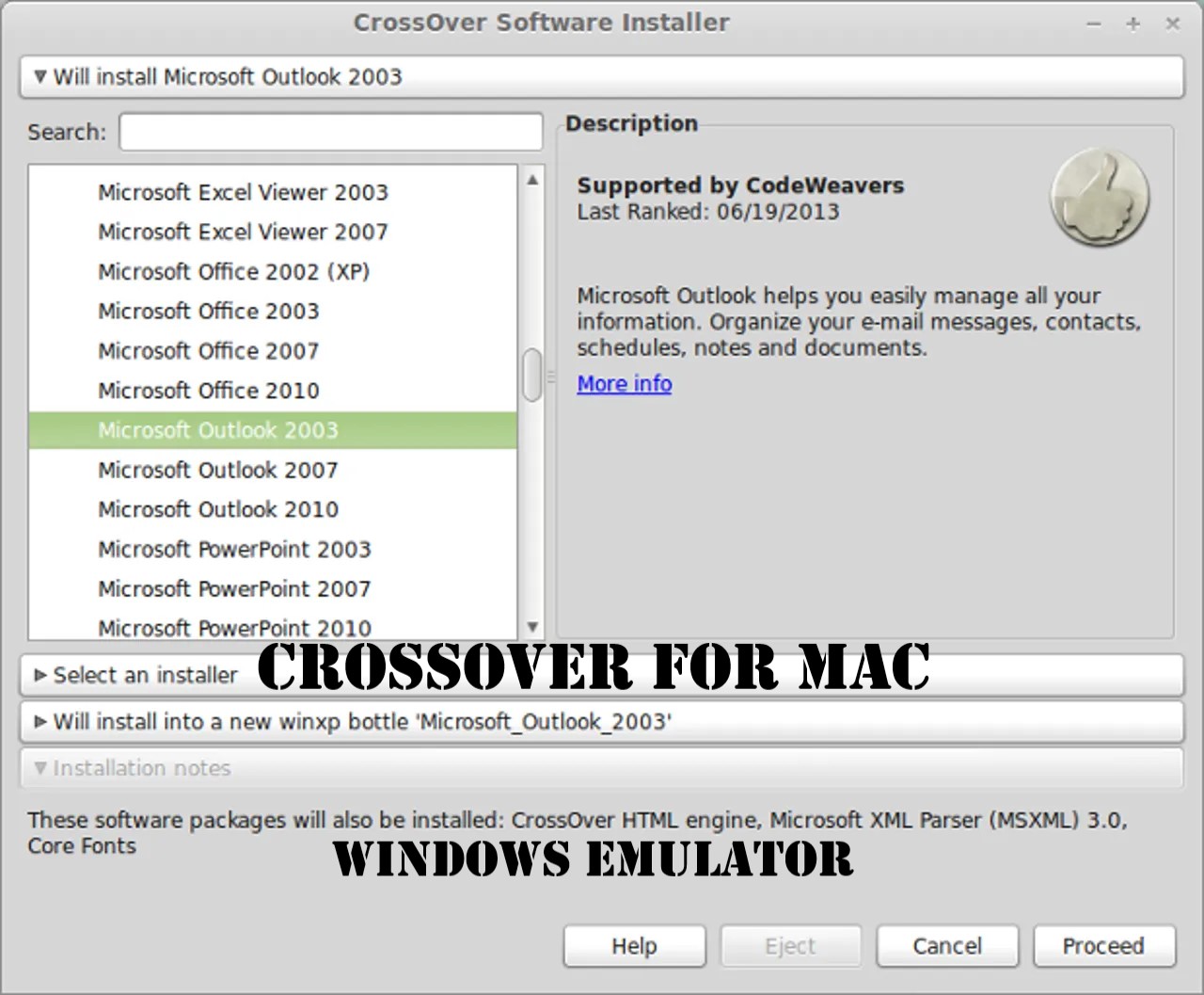 Crossover voor Mac - Gratis Windows-emulator