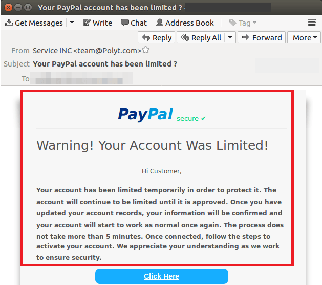 Su cuenta de PayPal ha sido limitada