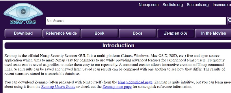 Zenmap Security IP Scanner for Mac and Windows