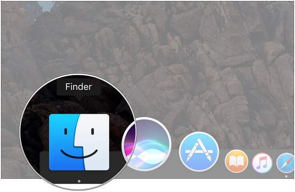 Start Finder op Mac