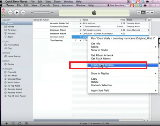Convert AIFF File to MP3 in iTunes