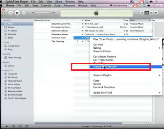 Converter arquivo AIFF em MP3 no iTunes