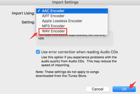 Converter AIFF para WAV no iTunes