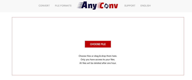 Konwertuj AU na WAV za pomocą AnyConv.com