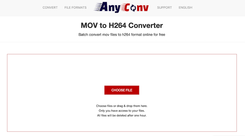 AnyConv: internetowy konwerter MOV na H.264