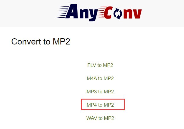 Convert MP4 to MP2 Online