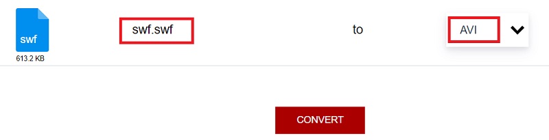 Converteer SWF naar AVI met Anyconv