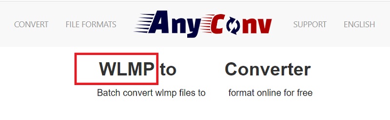 Anyconv를 사용하여 WLMP 파일 변환