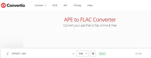 Converteer APE online naar FLAC