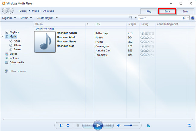 File Explorer DVD Burner