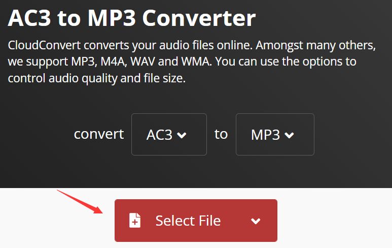Конвертировать AC3 в MP3 онлайн